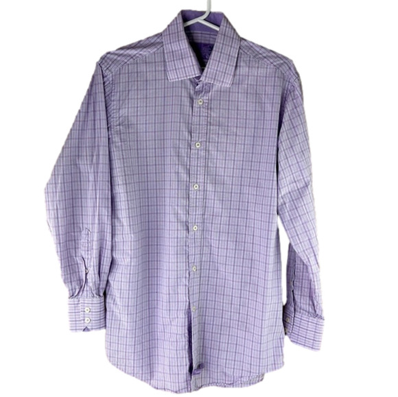 English Laundry mauve plaid classic button down shirt - Picture 1 of 11